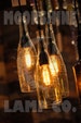 The Atomic Lounge - Recycled Liqueur Bottle Hanging Pendant Lamp with Edison bulbs - Modern Rustic Light Fixture - Farmhouse Light 