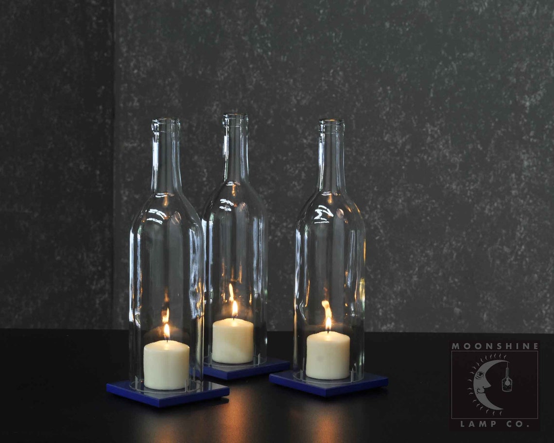 Style Wine Bottle Candle Holder Centerpieces Etsy