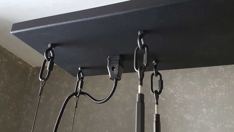Rustic Pool Table Light - Industrial Chandelier for Pool Tables, Dining Tables, and Bar Lighting image 3
