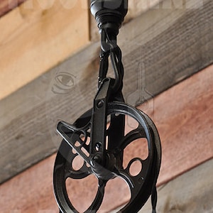 The Warehouser, Pulley Light, Antique Pulley Light, Rustic Farmhouse Decor, Chandelier image 3