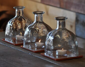 Patron Bottle Hurricane Lamp - Table Centerpiece