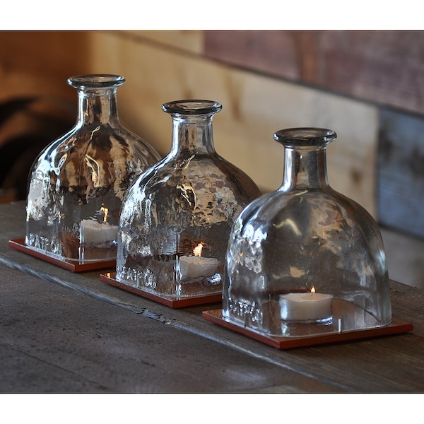 Patron Bottle Hurricane Lamp - Table Centerpiece