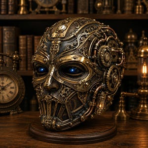 Cyberpunk Mask 3D STL File for Printing, Futuristic Sci-Fi Helmet, Wearable