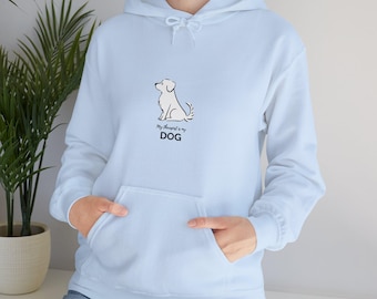 Labrador-Hoodie mit Strichzeichnung | Minimalistische Welpenillustration