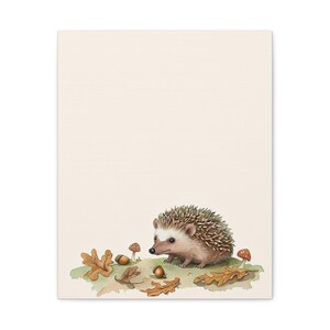 Personalized storybook hedgehog baby birth stats canvas for a woodland nursery
