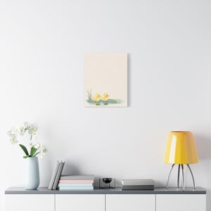 Personalized duckling baby birth stats canvas for a gender neutral nursery