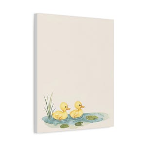 Personalized duckling baby birth stats canvas for a gender neutral nursery