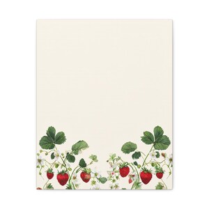 Personalized strawberry baby birth stats canvas for a sweet girl nursery
