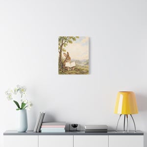 Personalized storybook rabbit birth stats keepsake canvas