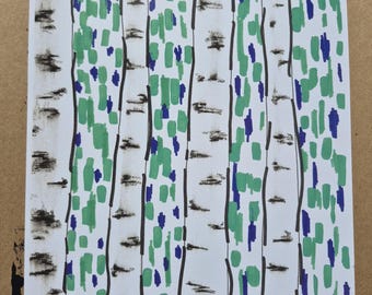 birch, please abstract art print