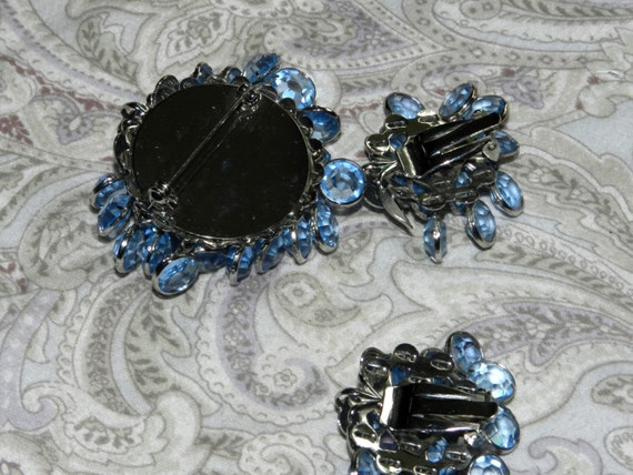 Antique Crystal Rhinestone Something blue Chandel… - image 2