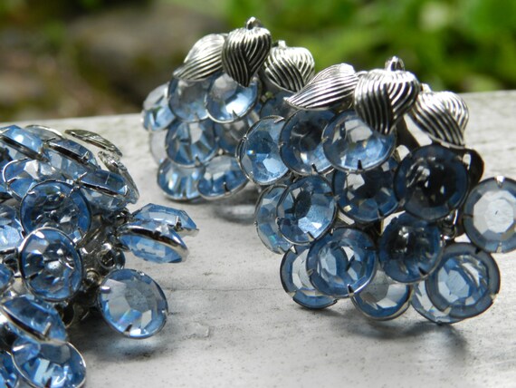 Antique Crystal Rhinestone Something blue Chandel… - image 5