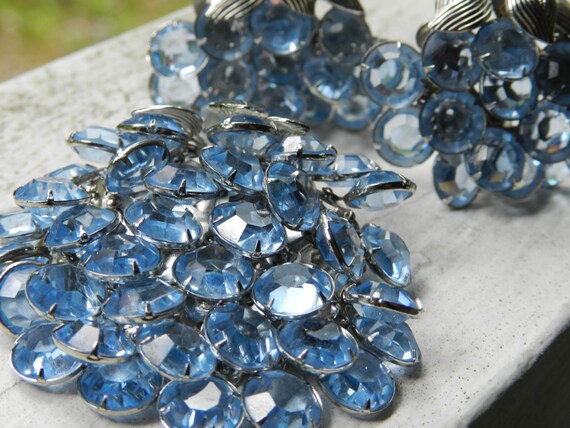 Antique Crystal Rhinestone Something blue Chandel… - image 1