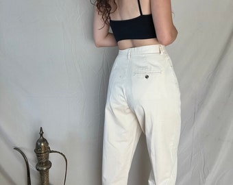 Ivory Cotton Pants