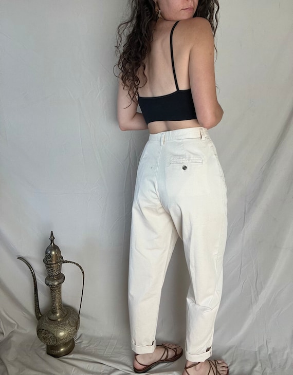 Ivory Cotton Pants