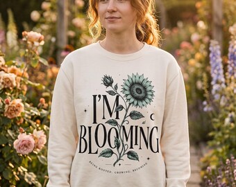 Cadeau floral vintage : Sweat-shirt unisexe en coton | Motif botanique