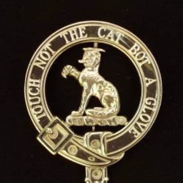 MacPherson Scottish Clan Crest Badge in Solid Sterling or 14K Gold