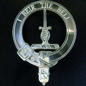 Bell Scottish Clan Crest Badge in Solid Sterling