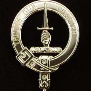 Charteris Scottish Clan Crest Badge in Solid Sterling