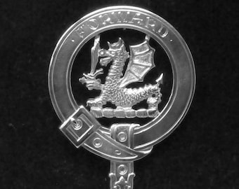 MacBeth Scottish Clan Crest Badge in Sterling Silver