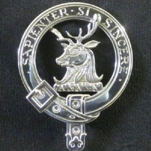Davidson Scottish Clan Crest Badge in Solid Silver