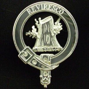 MacEwen Scottish Clan Crest Badge in Solid Sterling Silver
