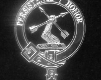 Morgan Scottish Clan Crest Badge in Solid Sterling Silver