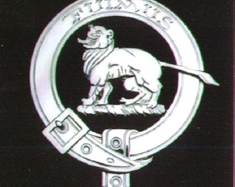 Bruce Scottish Clan Crest Badge in Solid Sterling