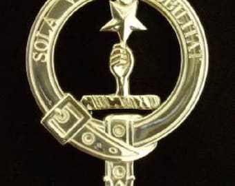 Henderson Scottish Clan Crest Badge in Solid Sterling