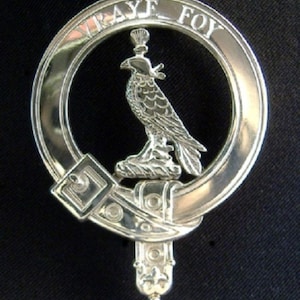 Boswell Scottish Clan Crest Badge in Sold Sterling