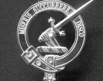 MacMillan Scottish Clan Crest Badge in Solid Sterling