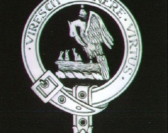 Stewart of Appin Scottish Clan Crest Badge in Solid Sterling Silver