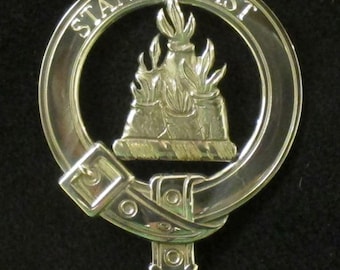 Grant Scottish Clan Crest Badge in Solid Sterling