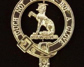 Gow Scottish Clan Crest Badge in Solid Sterling