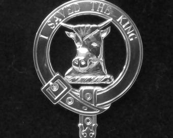 Turnbull Scottish Clan Crest Badge in Solid Sterling Silver