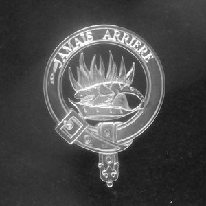 Douglas Scottish Clan Crest Badge in Solid Silver