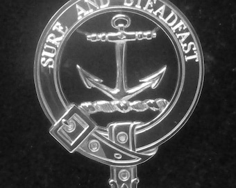 Clark Scottish Clan Crest Badge in Solid Sterling