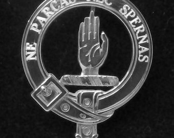 Lamont Scottish Clan Crest Abzeichen aus massivem Sterling Silber