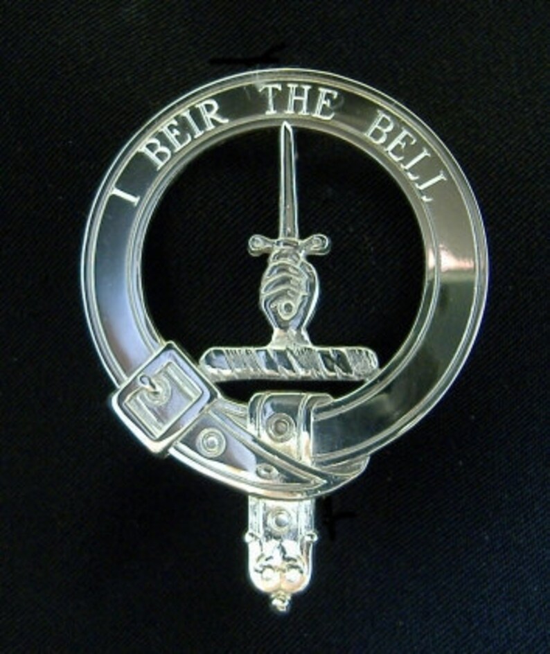 Bell Scottish Clan Crest Badge in Solid Sterling or 14K Gold Etsy