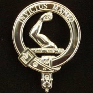 Armstrong Scottish Clan Crest Badge in Solid Sterling Silver
