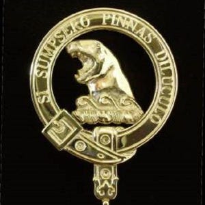 Johnson II Scottish Clan Crest Badge in Solid Sterling Silver