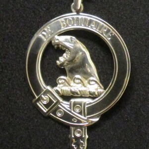 Beaton Scottish Clan Crest Badge in Solid Sterling