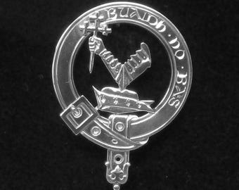 Insigne écusson du clan écossais MacDougal en argent sterling massif