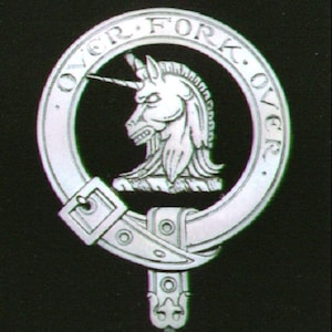 Cunningham Scottish Clan Crest Badge in Solid Sterling