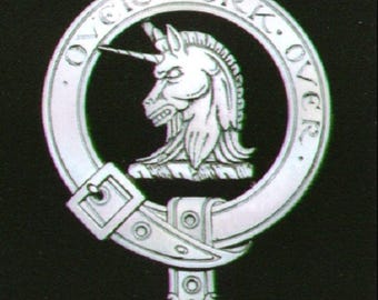 Cunningham Scottish Clan Crest Badge in Solid Sterling
