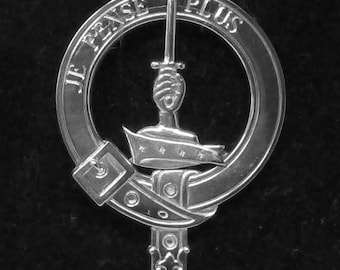 Erskine Scottish Clan Crest Badge in Solid Sterling
