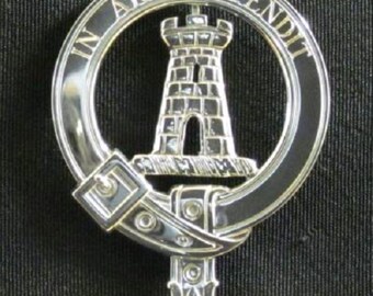 Malcolm Scottish Clan Crest Badge in Solid Sterling
