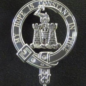 MacDonald of Clanranald Scottish Clan Crest Badge in Solid Sterling Silver