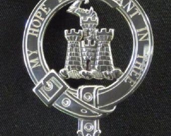 MacDonald of Clanranald Scottish Clan Crest Badge in Solid Sterling Silver