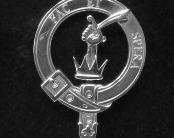 Matheson Scottish Clan Crest Badge in Solid Sterling Silver